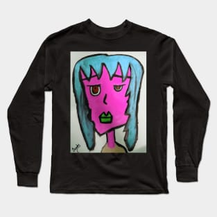 The blue hair lady Long Sleeve T-Shirt